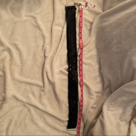 Black sequin belt (elastic expand) - Picture 2 of 6